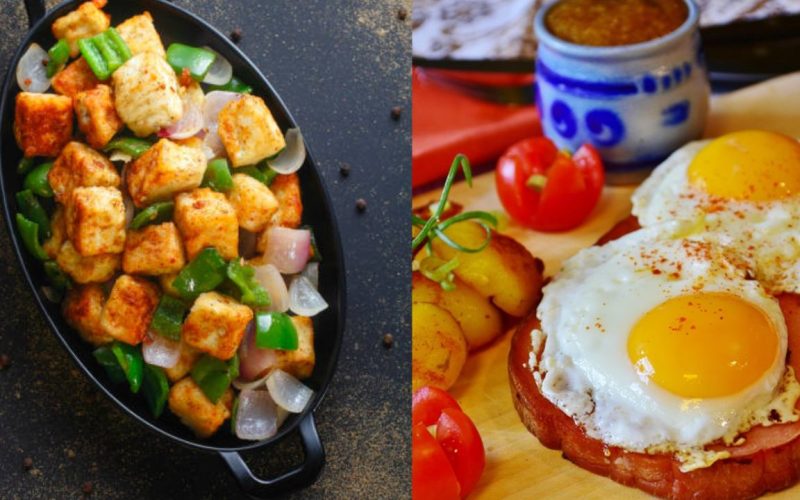 Know to compare protein in both paneer and eggs