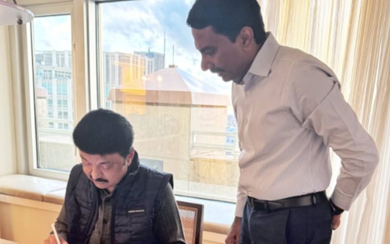 M K Stalin tweet government work is continuing in the neighboring land as well