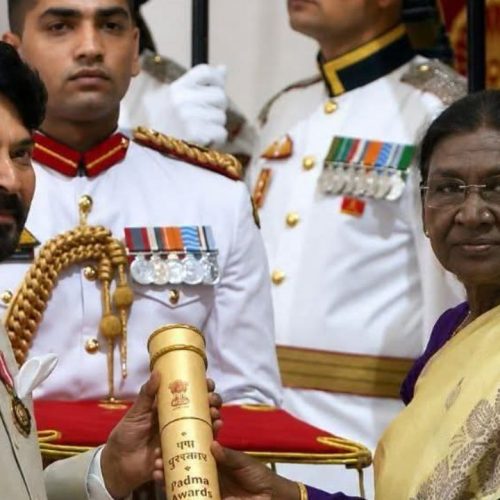 Mammootty Receives Padma Bhushan