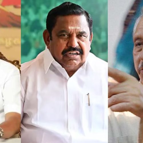 மு.க. ஸ்டாலின், எடப்பாடி பழனிசாமி, மணிசங்கர் ஐயர்