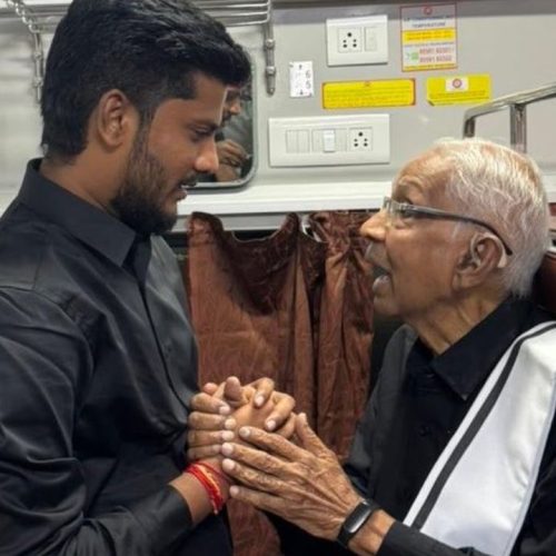 Minister Ramesh Meets K. Veeramani