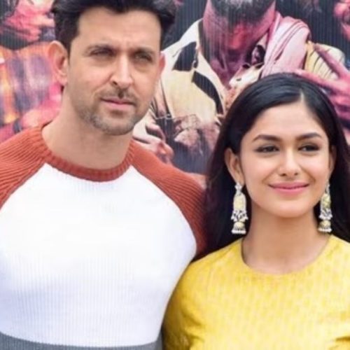 நடிகர் ஹிருத்திக் ரோஷன் உடன் நடிகை மிருணால் தாகூர்