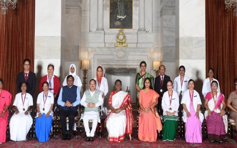 President Droupadi Murmu presented the National Florence Nightingale Awards