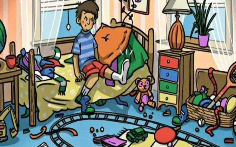 Optical Illusion Find the boy's missing shoe