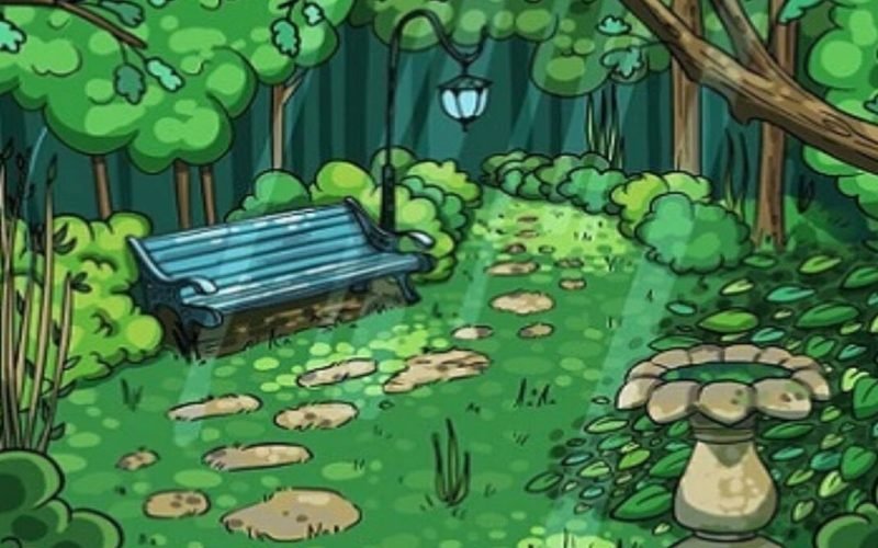 Optical Illusion Find the hidden chameleon in the park