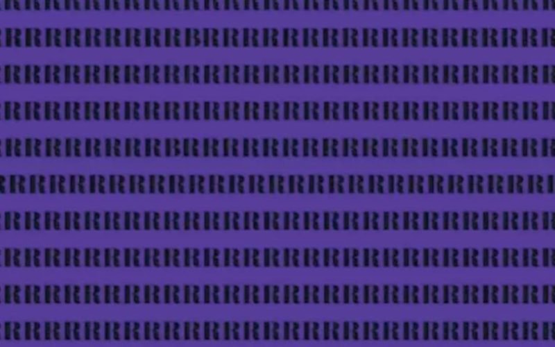 Optical Illusion Find the lone B among the R letters