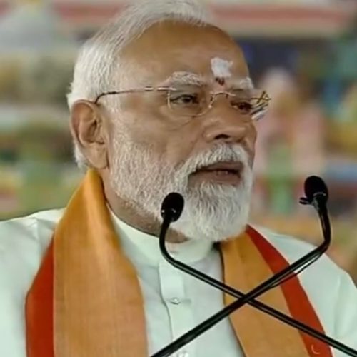 மதுரை பொதுக்கூட்டத்தில் பிரதமர் நரேந்திர மோடி
