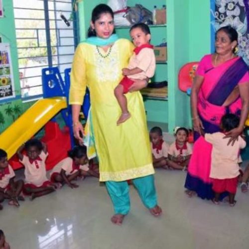 Perambalur Collector Chooses Govt Anganwadi