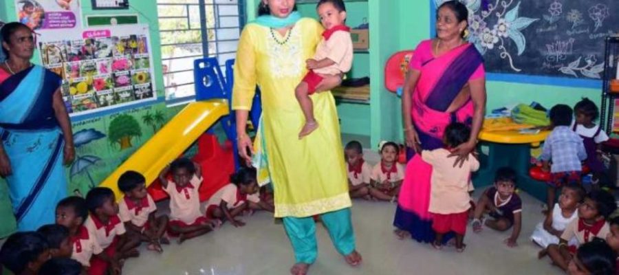 Perambalur Collector Chooses Govt Anganwadi