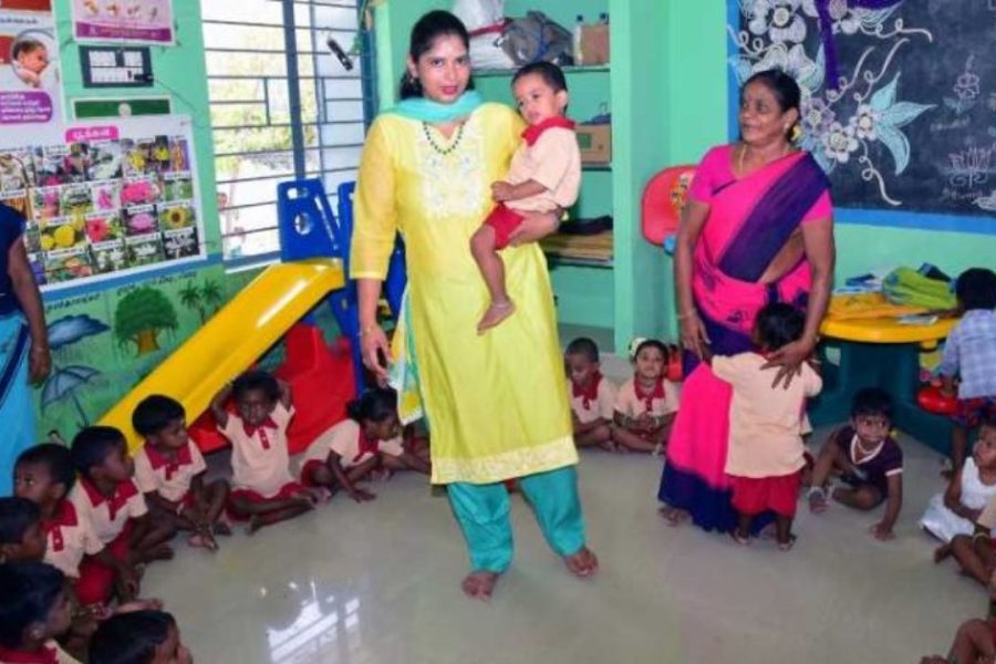 Perambalur Collector Chooses Govt Anganwadi