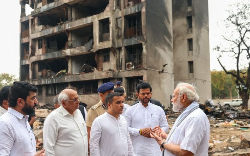 Prime Minister Modi personally inspects Ahmedabad plane crash site
