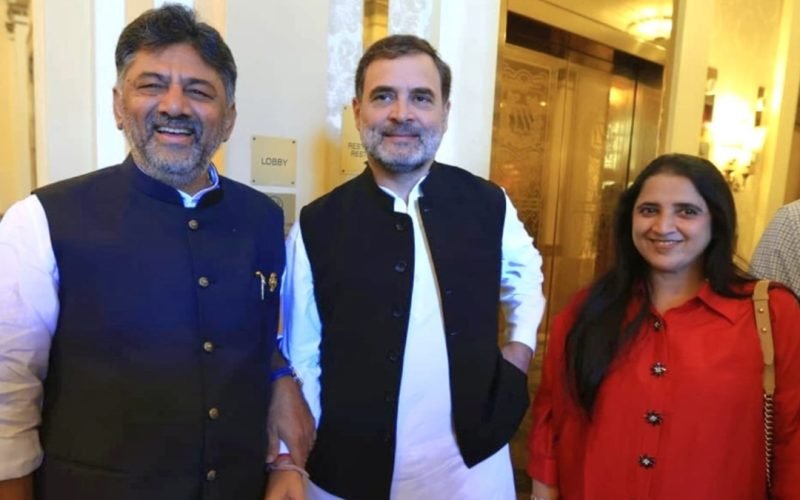 DK Shivakumar met Rahul Gandhi in Washington