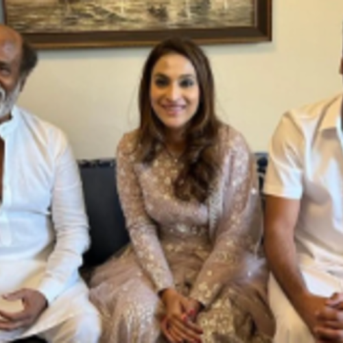 ரஜினியுடன் ஐஸ்வர்யா, தனுஷ்