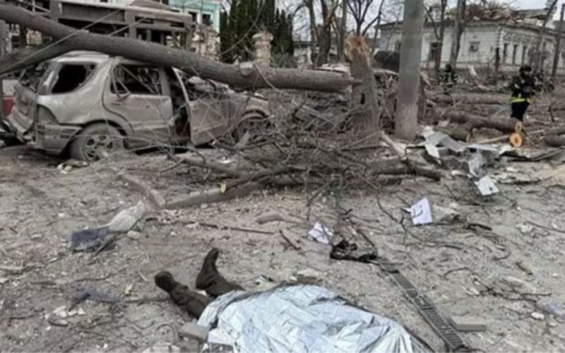 Russian missile attack in Ukraine