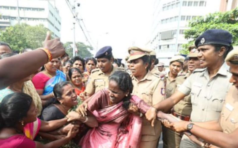 Sanitation workers on Arrest