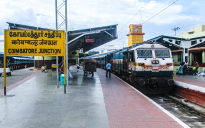 When will the Coimbatore Chennai special train leave