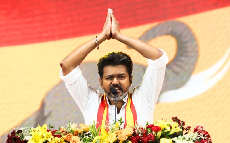 தமிழக வெற்றிக் கழகத் தலைவர் விஜய் 
