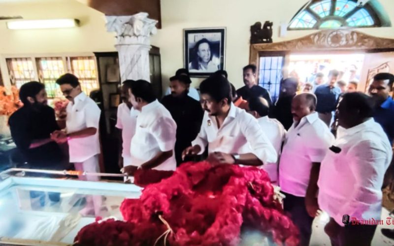 M K Stalin pays tribute to actor Rajesh