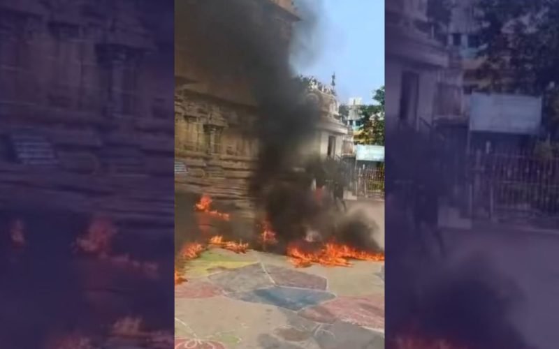 Man arrested for setting fire to Tenkasi temple gate
