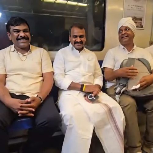 L. Murugan Takes Metro Ride