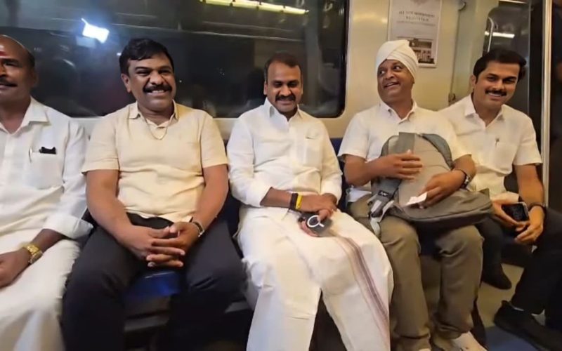 L. Murugan Takes Metro Ride