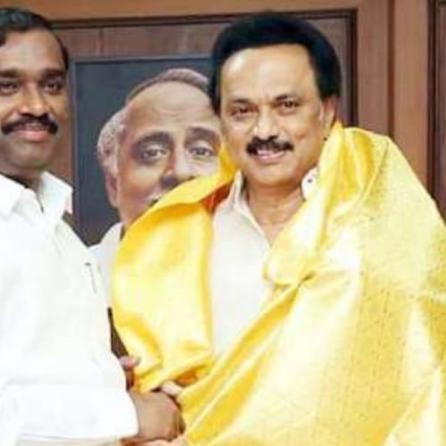 தமிழக முதலமைச்சர் திமுக தலைவர் மு.க ஸ்டாலின் உடன் வேல்முருகன்
