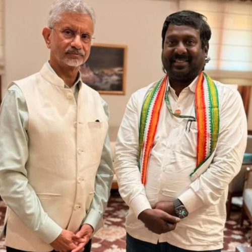 வெளியுறவுத்துறை அமைச்சர் ஜெய்சங்கர், கன்னியாகுமரி எம்.பி விஜய் வசந்த்
