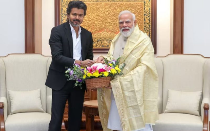 Vijay meets Narendra Modi