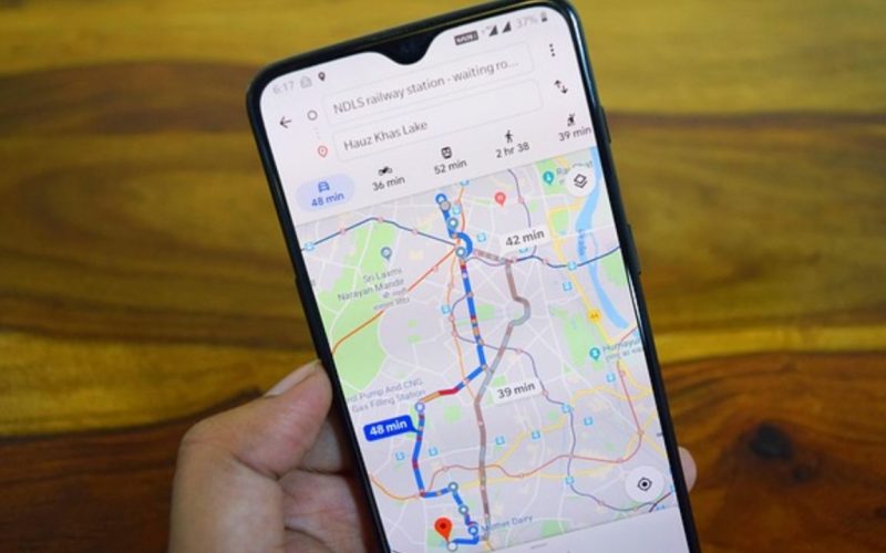 colours on Google Maps mean