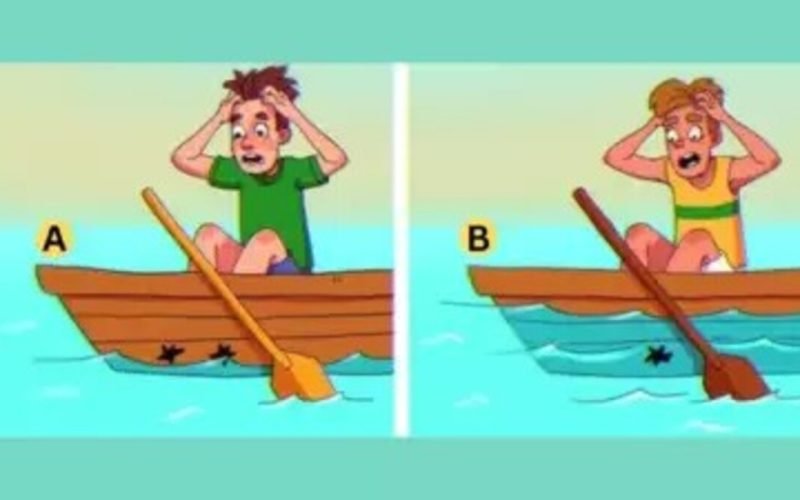 optical illusion Find the sinking boat first