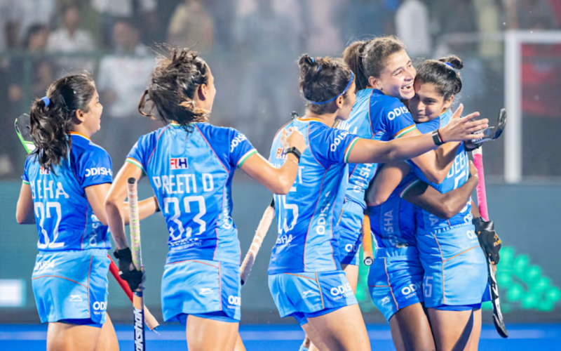 india register hat trick win in womens asian champions hockey trophy